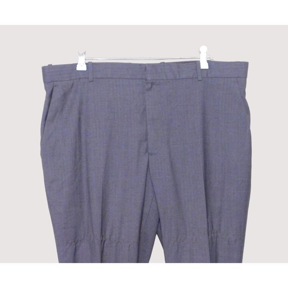 Perry Ellis Portfolio Pants 38x29.5 Charcoal Dark Gray Slim Fit Flat Front - Picture 3 of 9